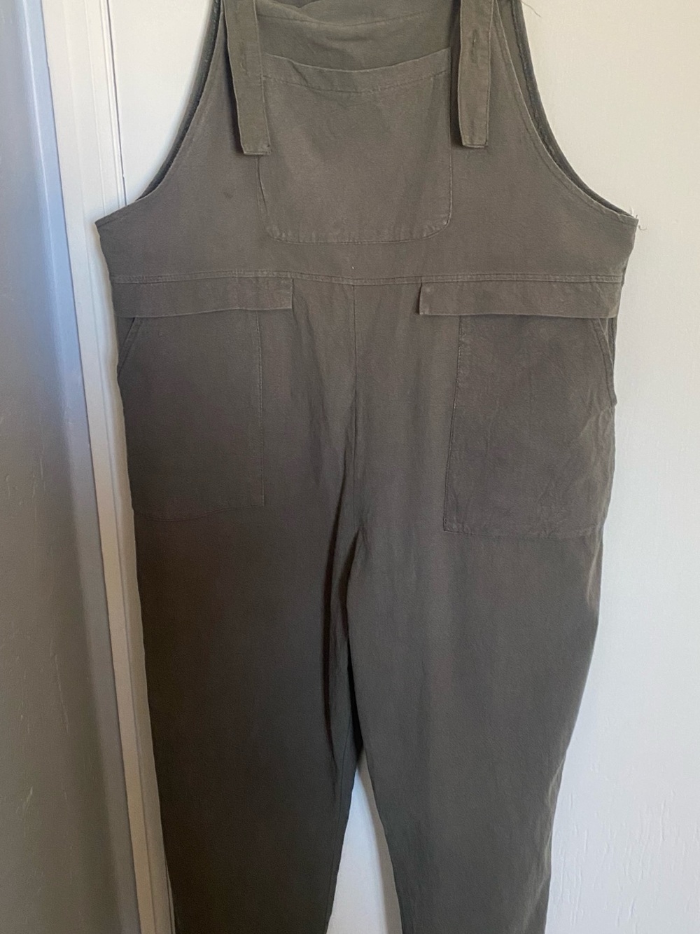 Olive Green Line Overalls